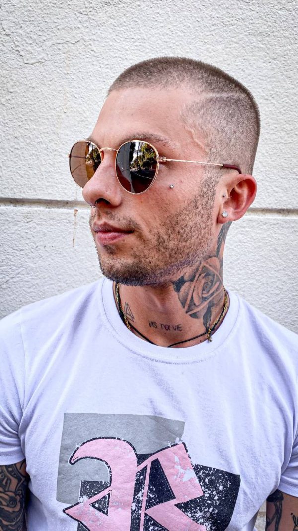 Gafas round Marrón - Imagen 2