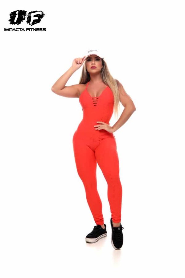 Mono rojo talle único-texturizado ondas premium