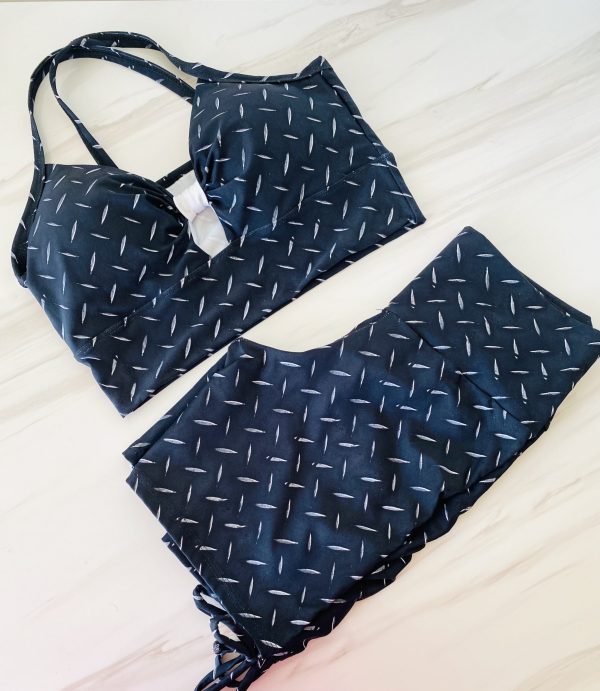 Conjunto short-estampado metálico/talle único