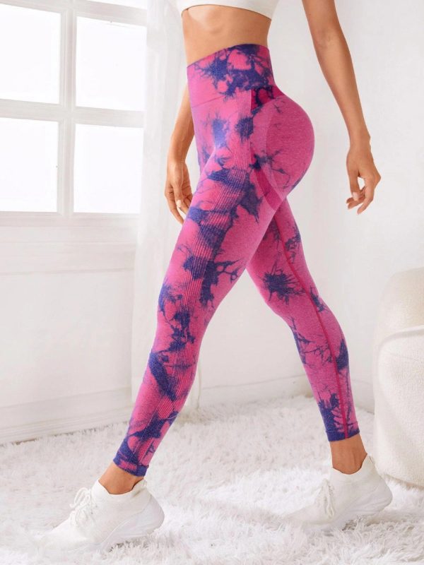 Legging tiedye-Sin costura- rosa-azul (S-M) - Imagen 2