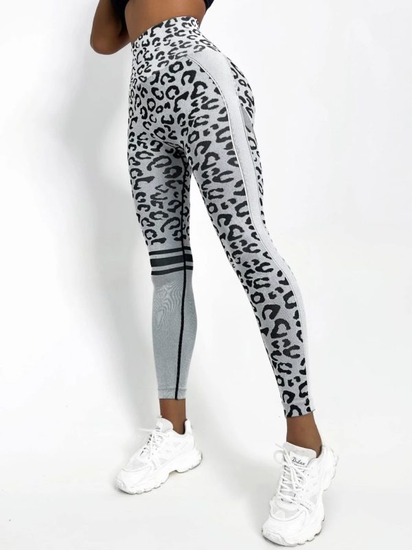 Legging animal print blanco-tiro alto - Imagen 2