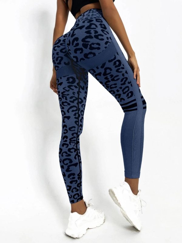 Legging sin costura aninal print azul M(36-42)