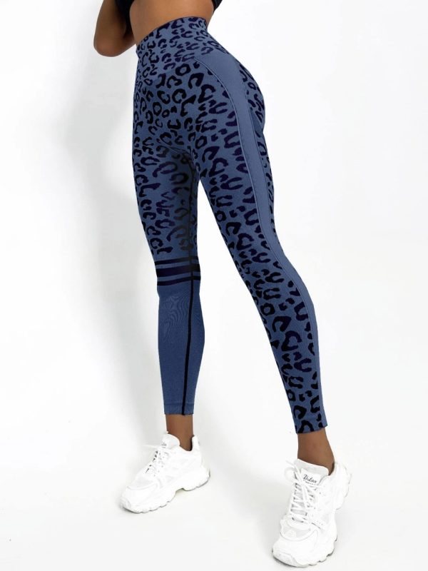 Legging sin costura aninal print azul M(36-42) - Imagen 2
