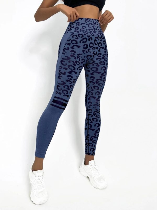 Legging sin costura aninal print azul M(36-42) - Imagen 4