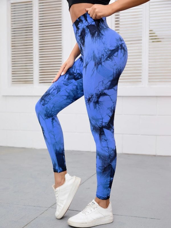 Calza tiedye azul real sin costura-Talle M - Imagen 2