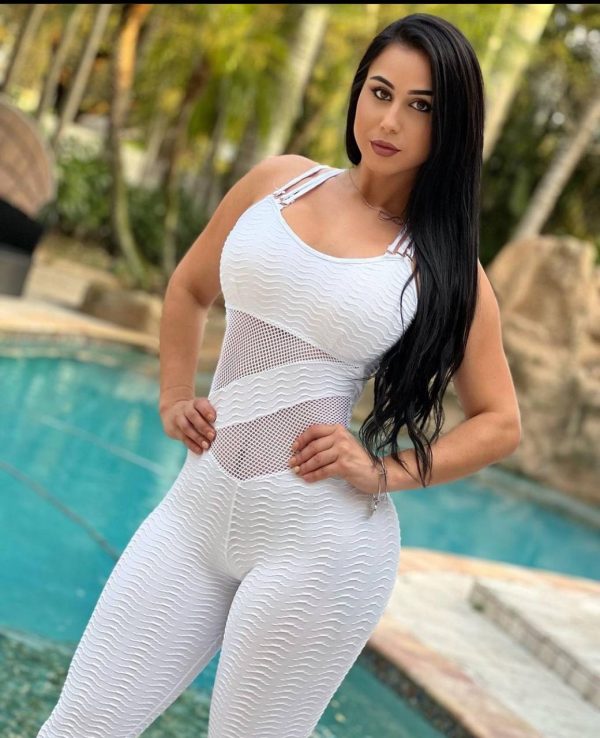 Monito texturizado blanco con transparencias-talle único