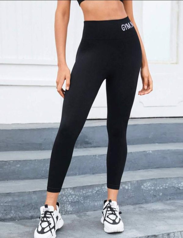 Calza-legging Gym Minute negra, cintura Alta. Talle M - Imagen 4
