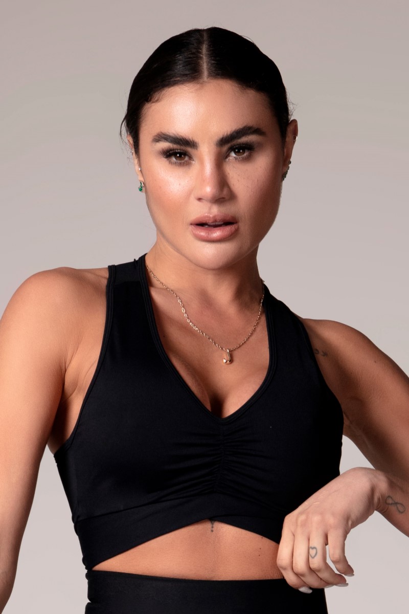 Top Negro Fruncido HIPKINI-TAM U(M)