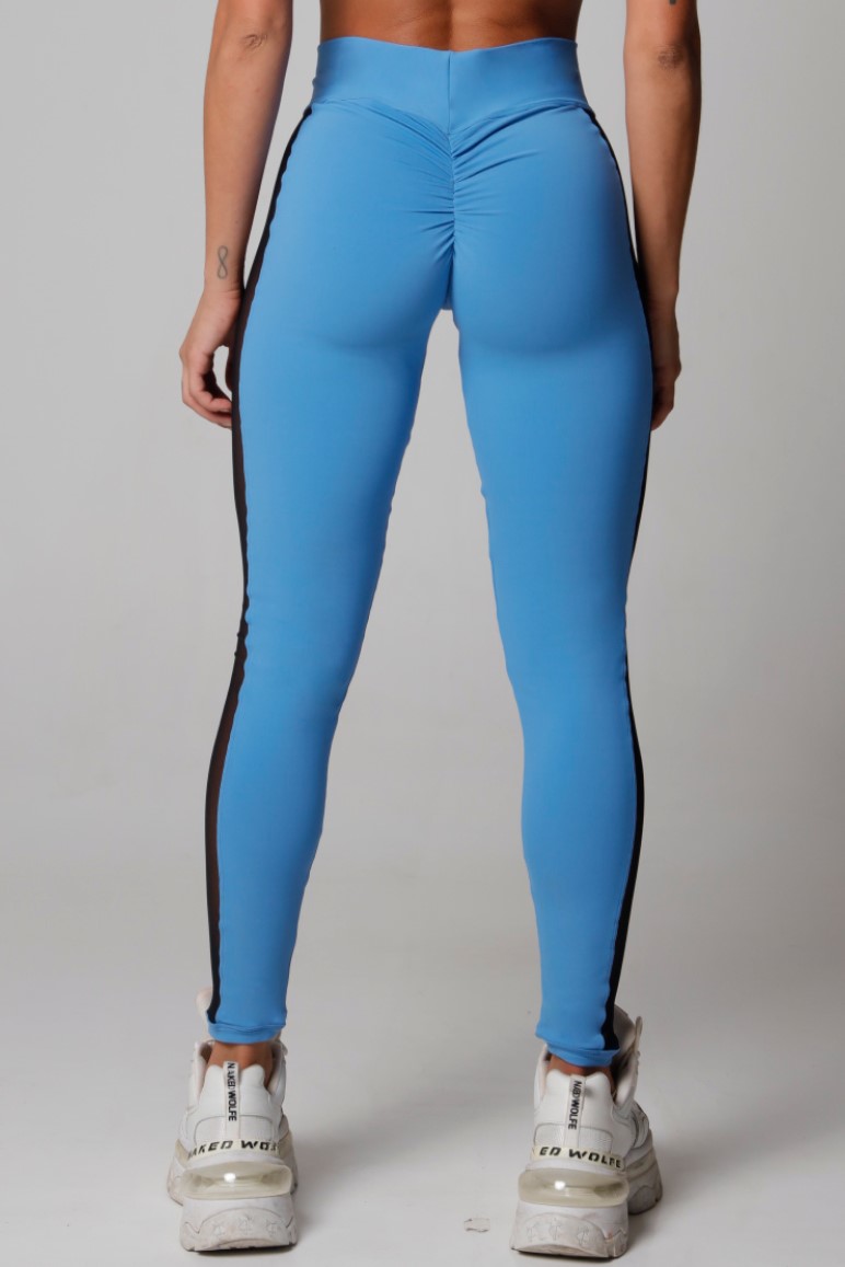Legging Azul con Transparencia Tam U(M)