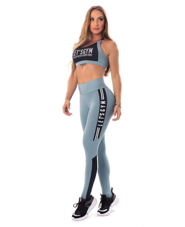 Calza Gris con Letras-Letsgym M - Imagen 3
