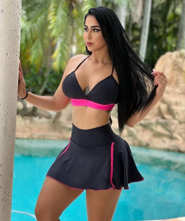 Conjunto Short-Pollera Negro-talle único - Imagen 2