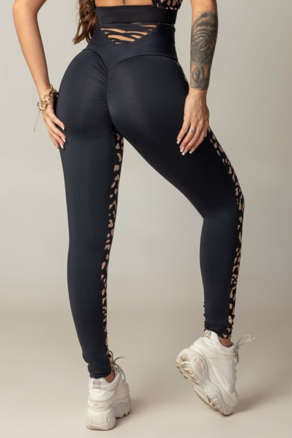 Calza animal print-Frunce TAlle único(M) - Imagen 2