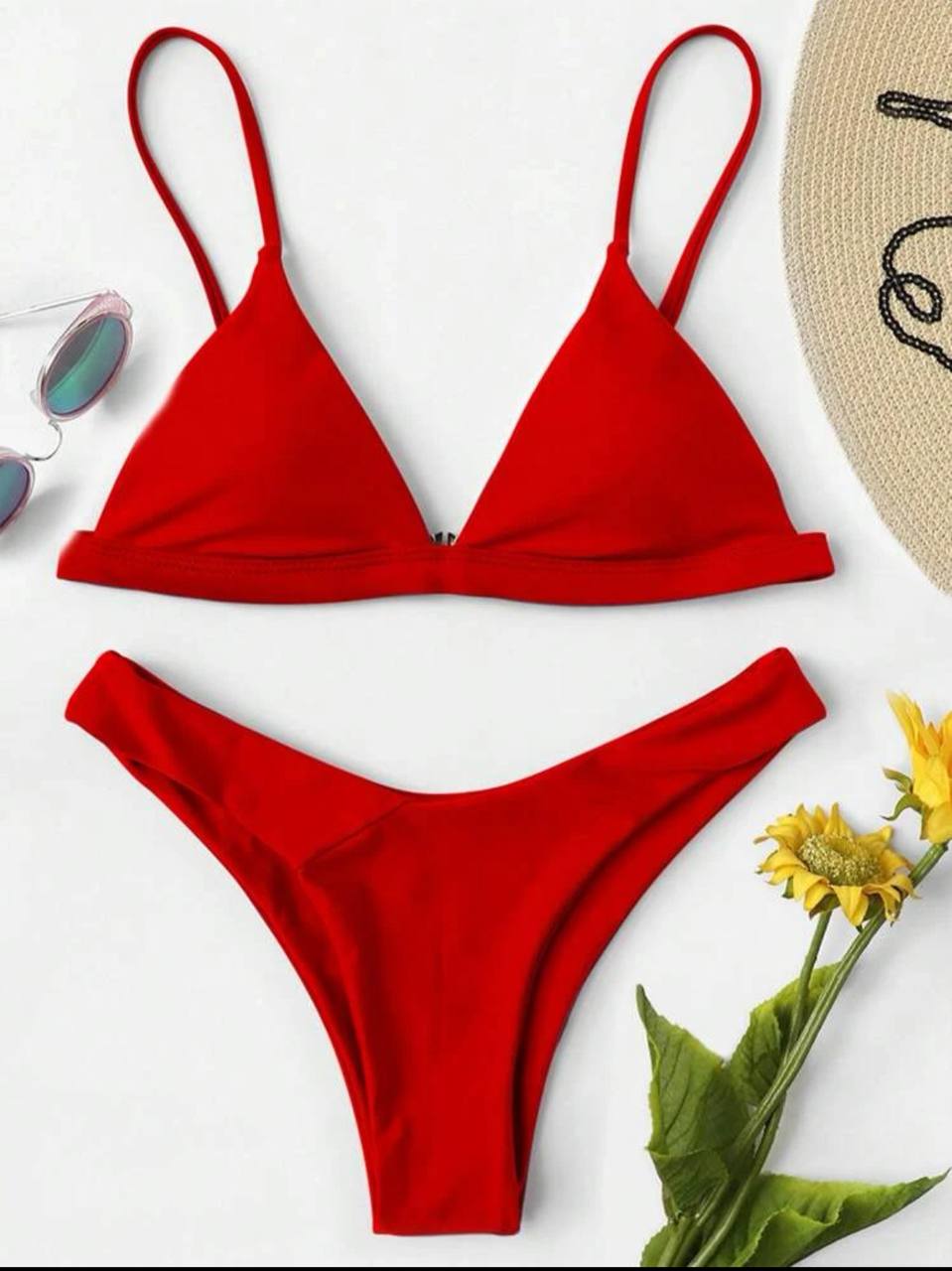 Bikini Rojo liso-Tam M