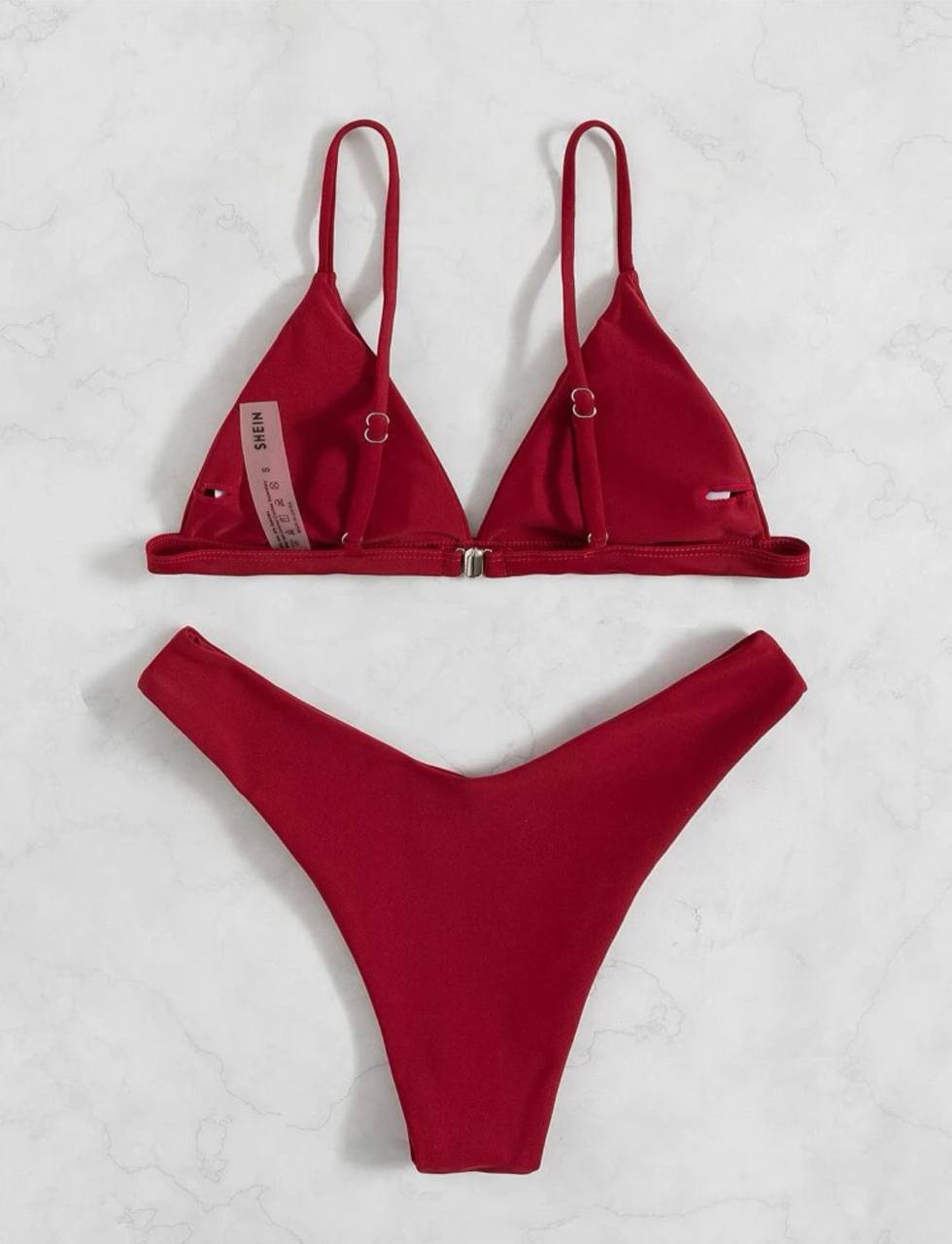 Bikini pushup bordeoux liso-S