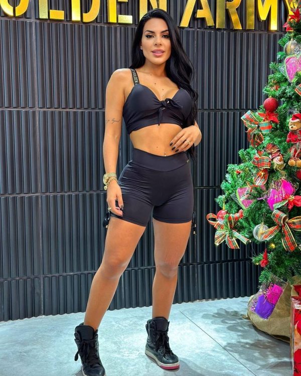 Conjunto Golden Army Negro liso/ C Frunce - Imagen 2