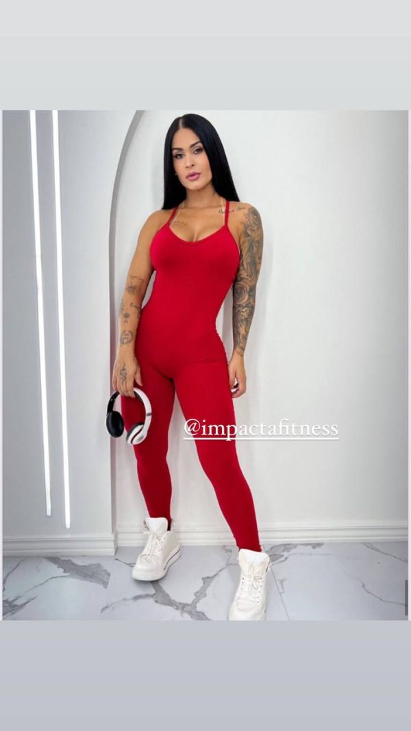 Monito rojo con espalda Cruzada-talle único - Imagen 2