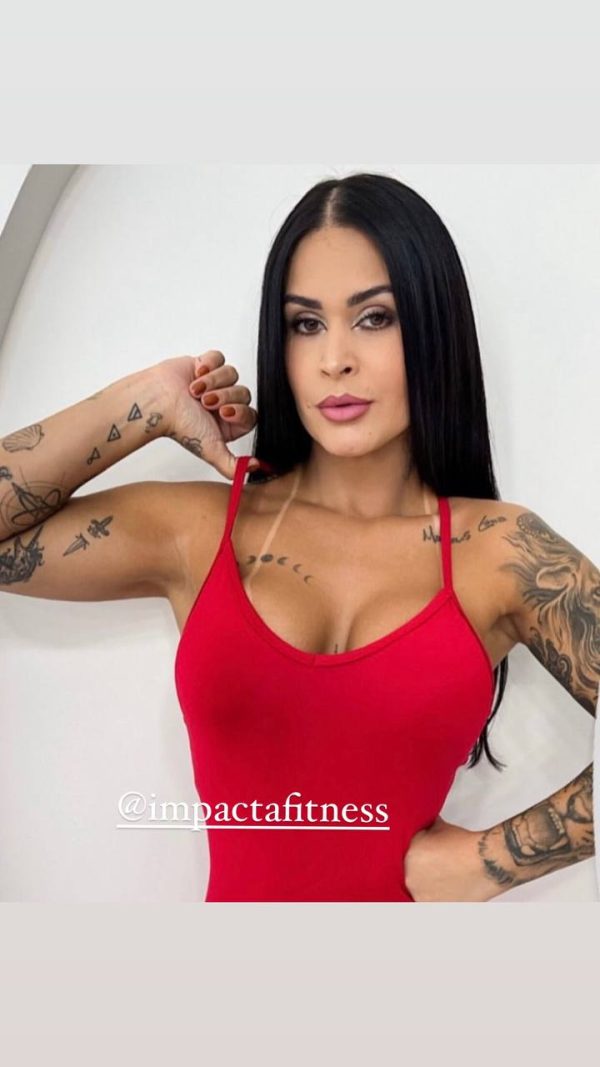 Monito rojo con espalda Cruzada-talle único - Imagen 3