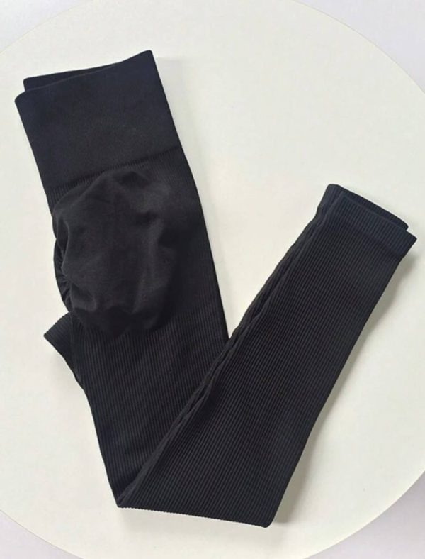 Preventa! Calza acanaladas con frunce-tiro Alto