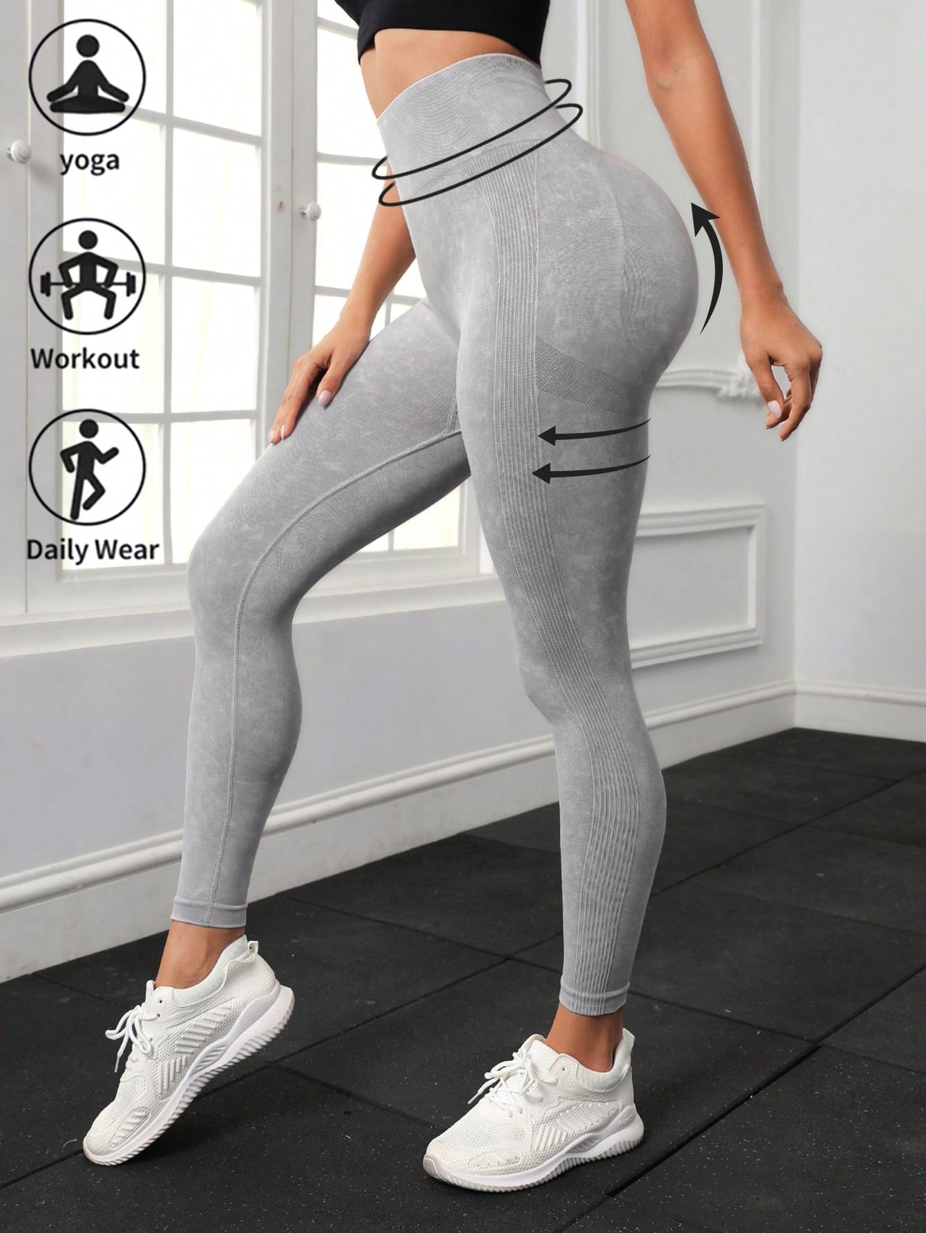 Calza gris claro-Tamaño M - Imagen 4