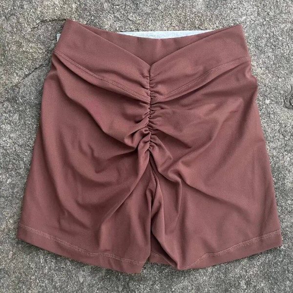 short corte V marrón-tamaño único (s/m) - Imagen 2