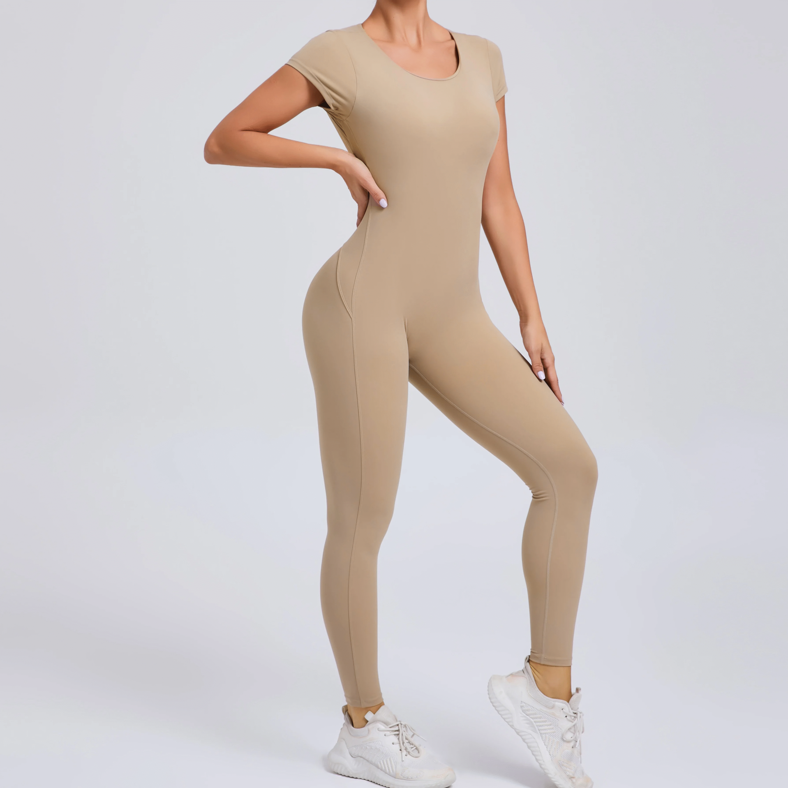 Monito color beige con espalda descubierta premium Tam M