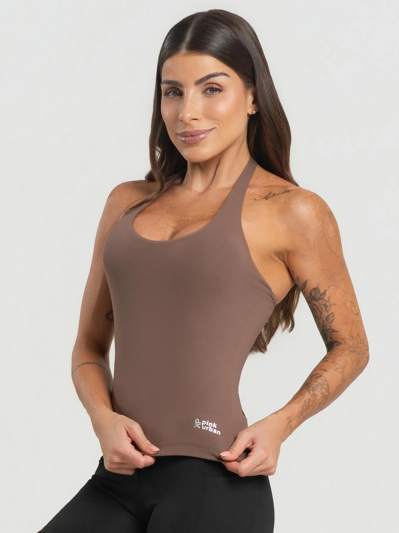 Regata fitness sin mangas cuello halter s/m