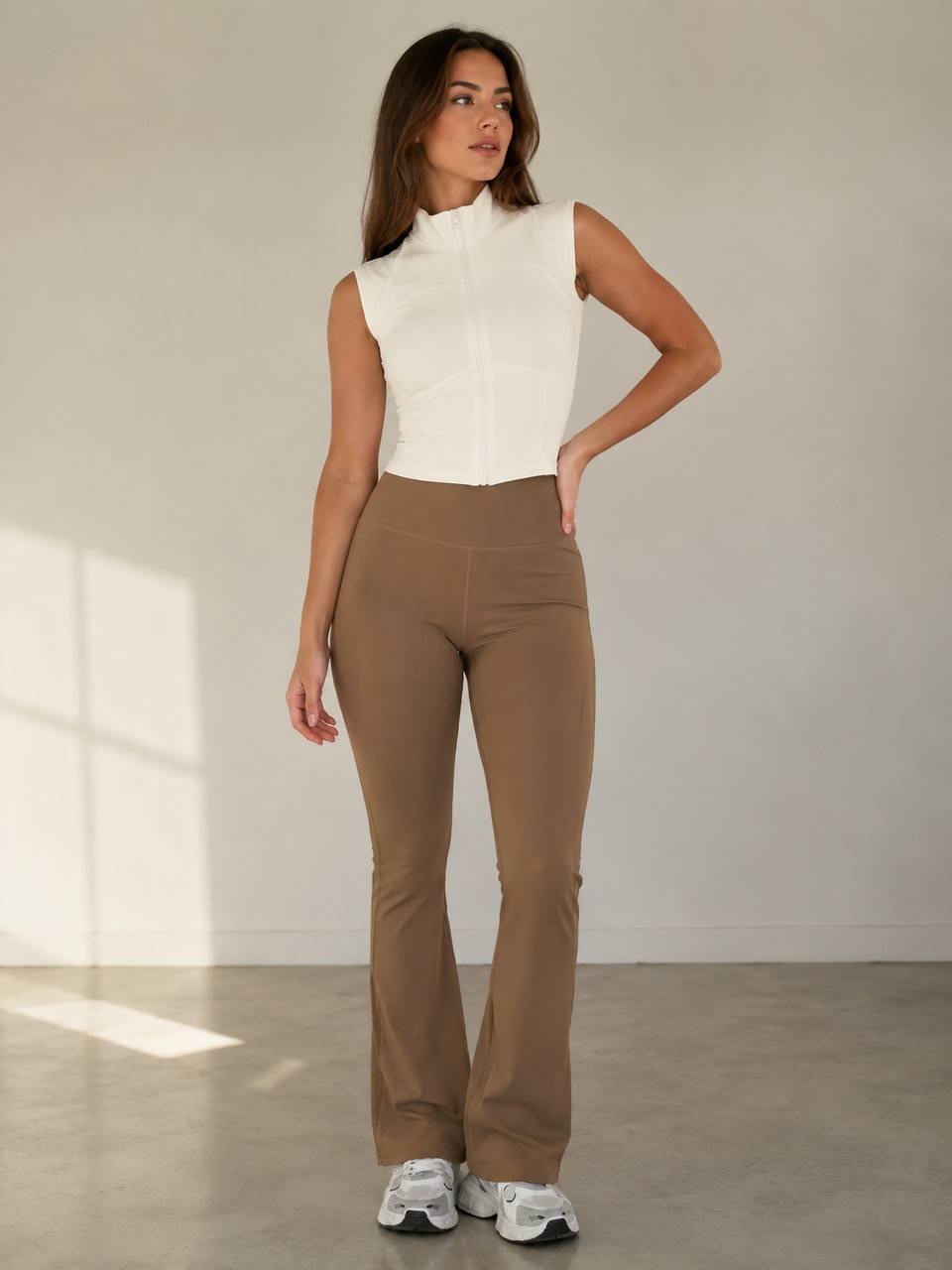 Calza flare(oxford) cocoa talleM