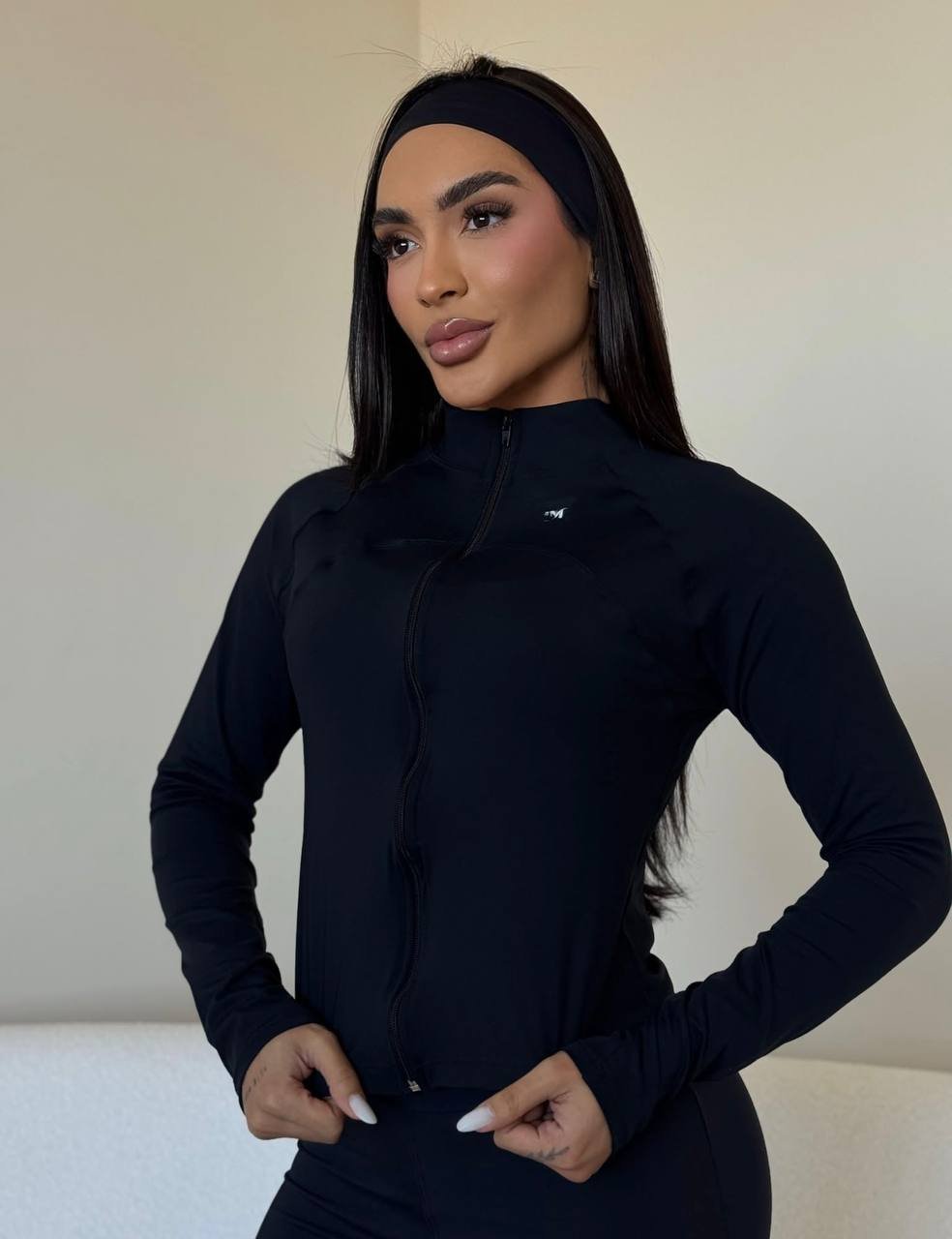 Campera negro poliamida Cero transparencia S/M